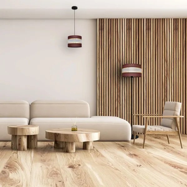 Lampadario a sospensione con filo HELEN 1xE27/15W/230V diametro 20 cm marrone/nero/oro