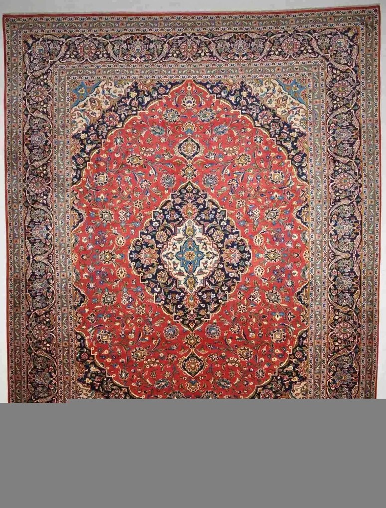 Kashan Tappeto persiano 290 x 380 Rosso (Iran) Annodato A Mano