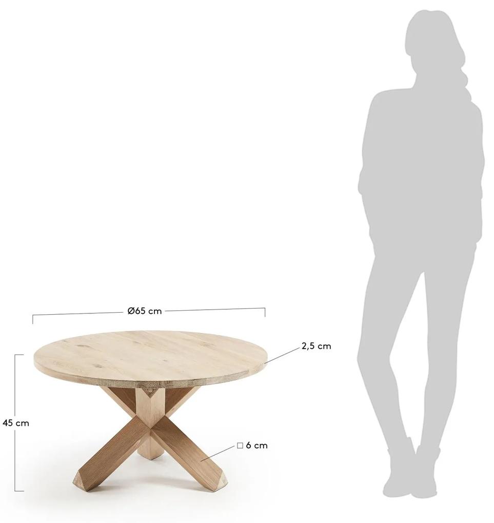 Kave Home - Tavolino da caffÃ¨ Lotus Ã˜ 65 cm legno