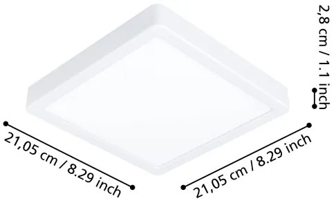 Eglo 900104 - Lampada da bagno dimmerabile a LED FUEVA-Z LED/16,5W/230V IP44