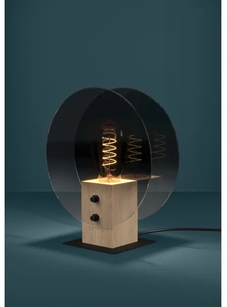 Eglo 390143 - Lampadario a sospensione con filo MILLENA 1xE27/40W/230V fumé