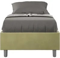 Letto 1 Piazza e Mezzo Sommier 130x190 cm Senza Rete Azelia T Verde