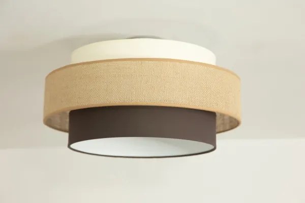 Brilagi - Plafoniera RESNA 1xE27/60W/230V Ø 40 cm beige/nero