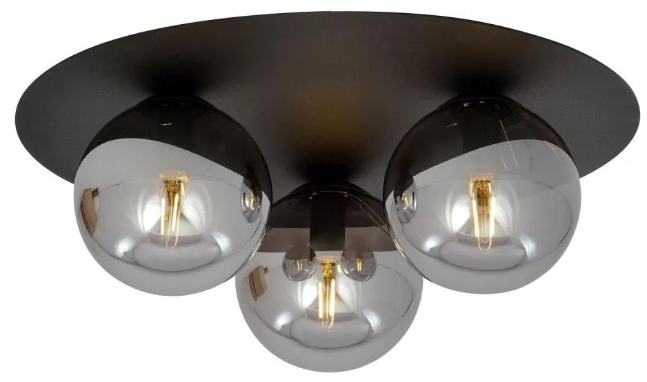 Plafoniera SOLAR 3xE14/10W/230V nero/grigio