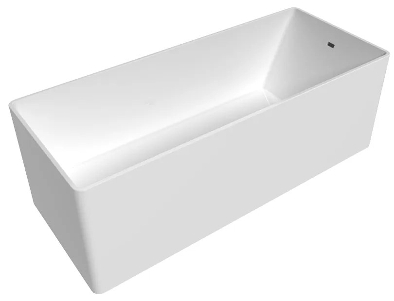 Ceramica Flaminia Wash Vasca da bagno 170x70 con troppopieno sistema di scarico e piletta in Pietraluce bianco