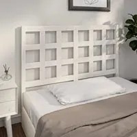 Testiera per Letto Bianca 125,5x4x100 cm Legno Massello di Pino cod mxl 48366