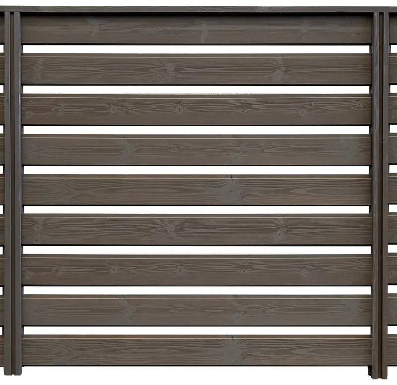 Pannello componibile Thermowood grigio in legno H 178.4 x L 521.8 cm, 3 pezzi