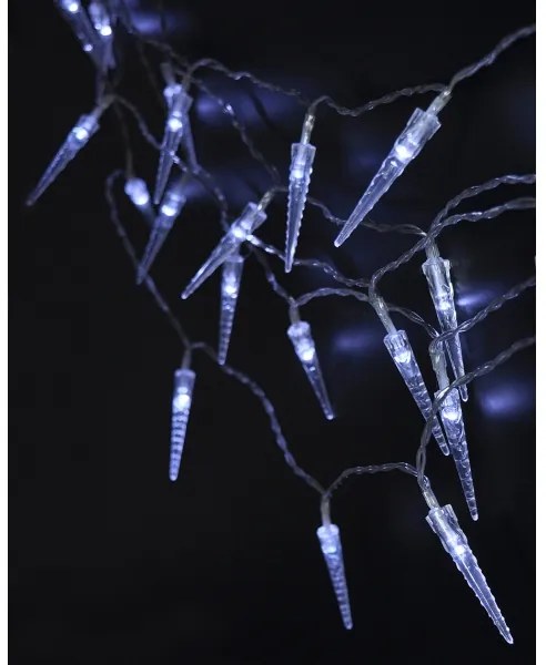 Brilagi - Catena natalizia LED da esterno 50xLED/8 funzioni/3xAA 8m IP44 bianco freddo