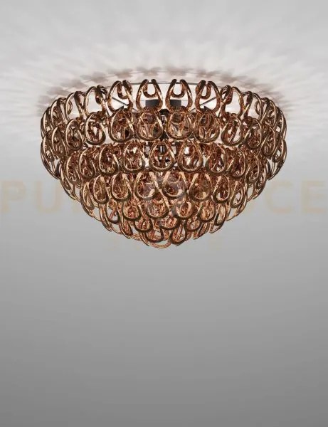 Giogali lampadadario a soffitto 80 cristallo rame e cromo lucido 5 ...