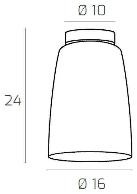 Plafoniera Contemporanea Shaded Metallo Cromo Vetro Ambra 1 Luce E27