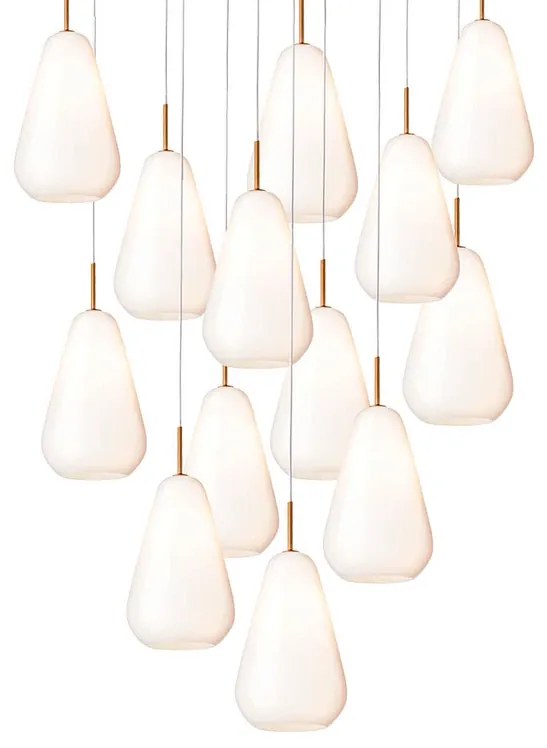 Anoli 13 Lampadario Nordic Gold/Opale - Nuura