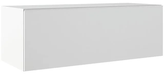 Mobile da bagno sospeso sotto lavabo L 100 x H 35 x P 45 cm bianco laccato opaco, 1 cassetto VISOBATH element