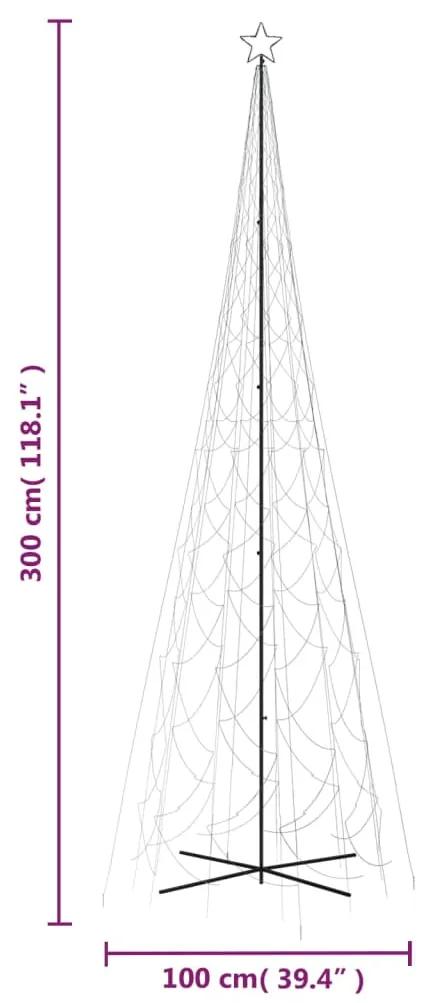 Albero di Natale a Cono Bianco Freddo 3000 LED 230x800 cm