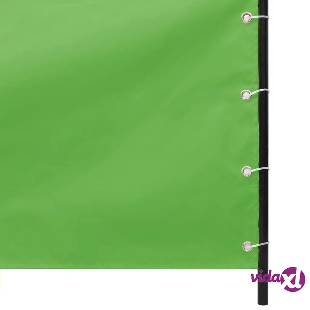 vidaXL Paravento per Balcone Verde Chiaro 120x240 cm in Tessuto Oxford