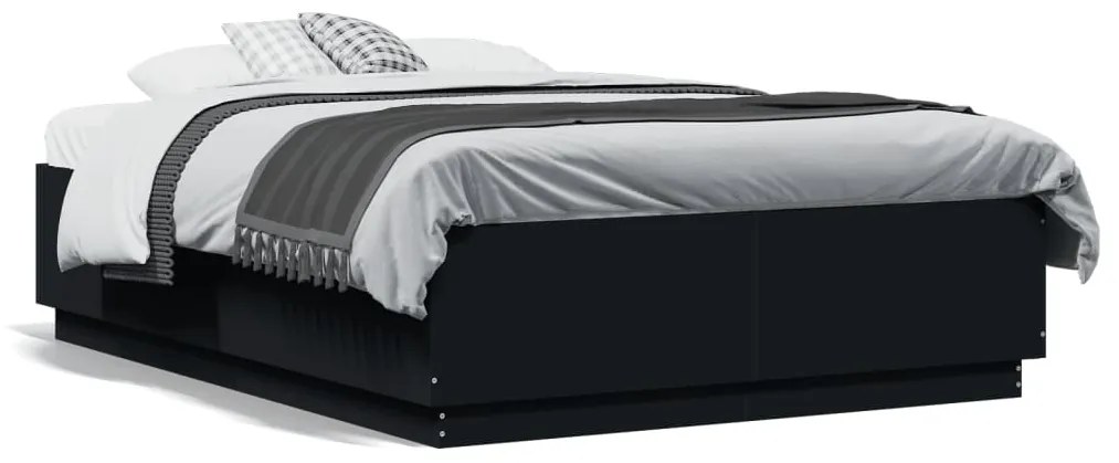 Giroletto Con Luci Led Nero 120x190 Cm İn Legno Multistrato /