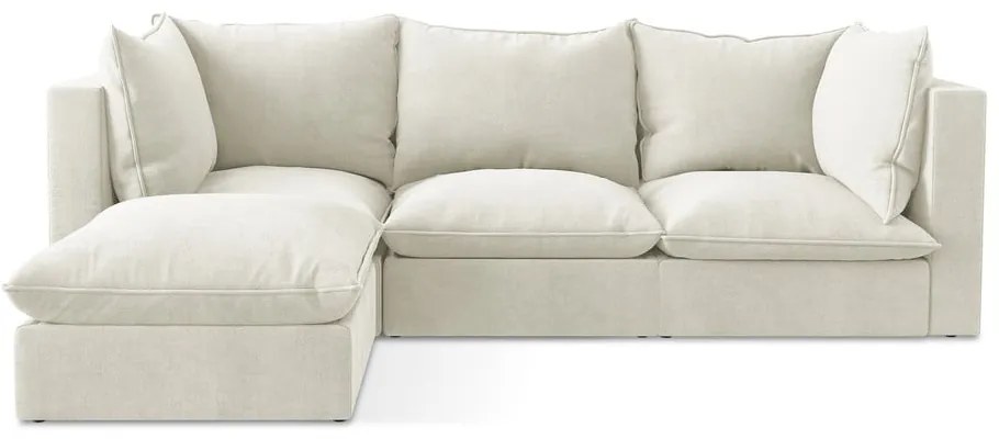 Divano angolare beige (con penisola a sinistra/con chaise lounge) Manao – Makamii