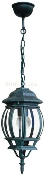 Sospensione santiago nera e verde 1 luce attacco e27 ip44 15,5x107,5cm