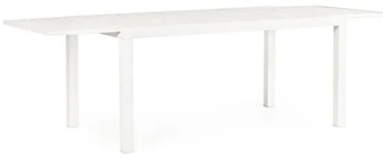 Tavolo In Alluminio Allungabile Da Esterno 100x200-300 Cm Bianco