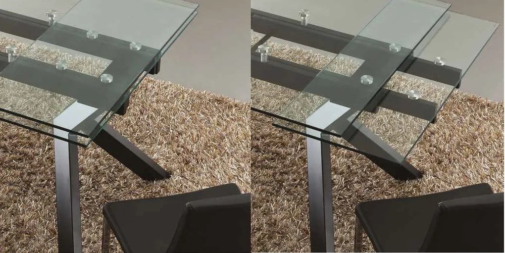 Tavolo allungabile Tokyo Glass disponibile in tre colorazioni