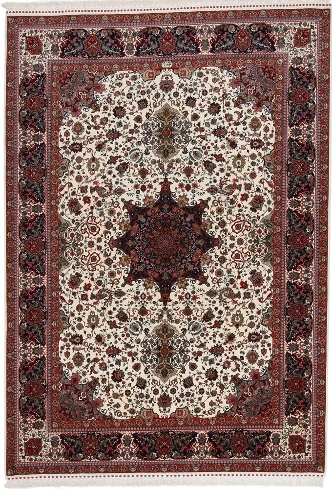 Tabriz Tappeto persiano 360x250 Blu (Iran) Annodato A Mano