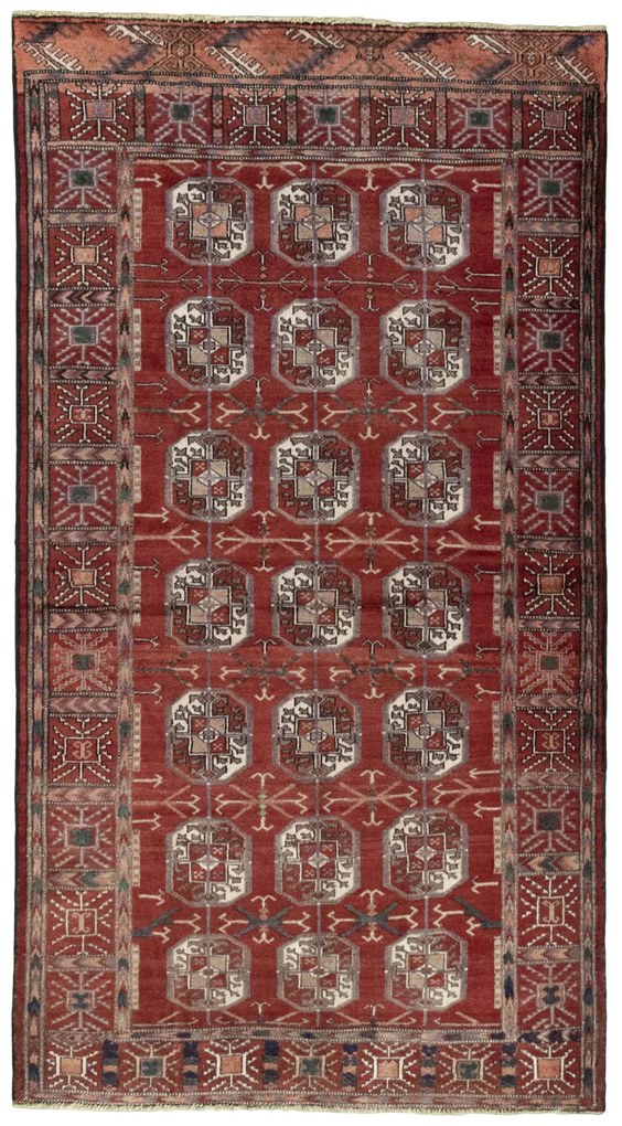 Tappeto persiano 240 x 130 Rosso (Iran) Annodato A Mano