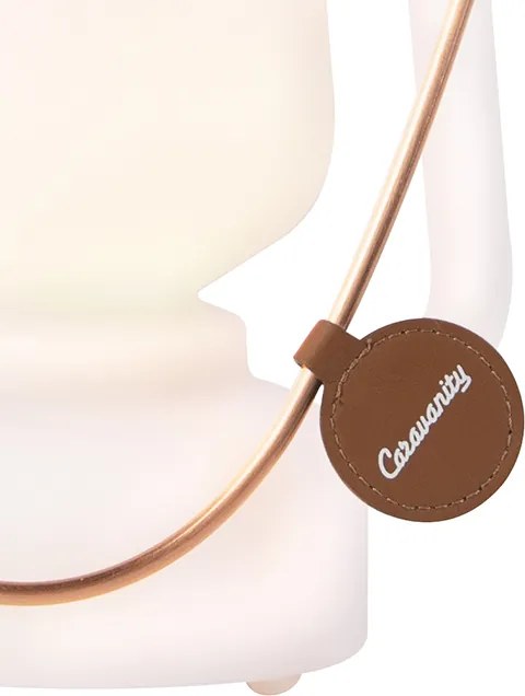 Lampada da tavolo bianca effetto fiamma 22 cm - STORM Mini