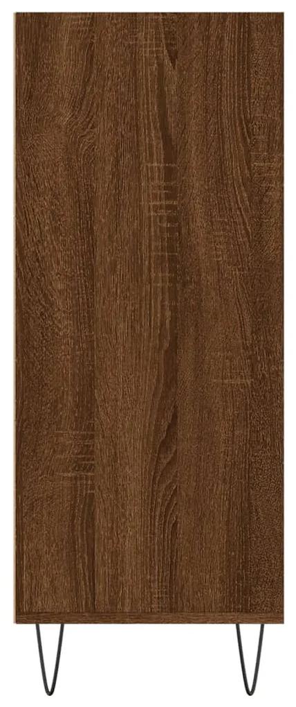 Credenza rovere marrone 57x35x90 cm in legno multistrato