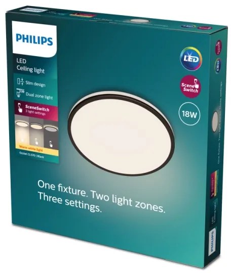 Philips- Plafoniera LED dimmerabile OZZIET SCENE SWITCH LED/18W/230V 2700K