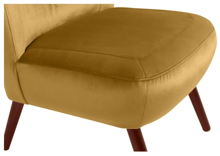 Poltrona gialla Velvet Sari - Max Winzer