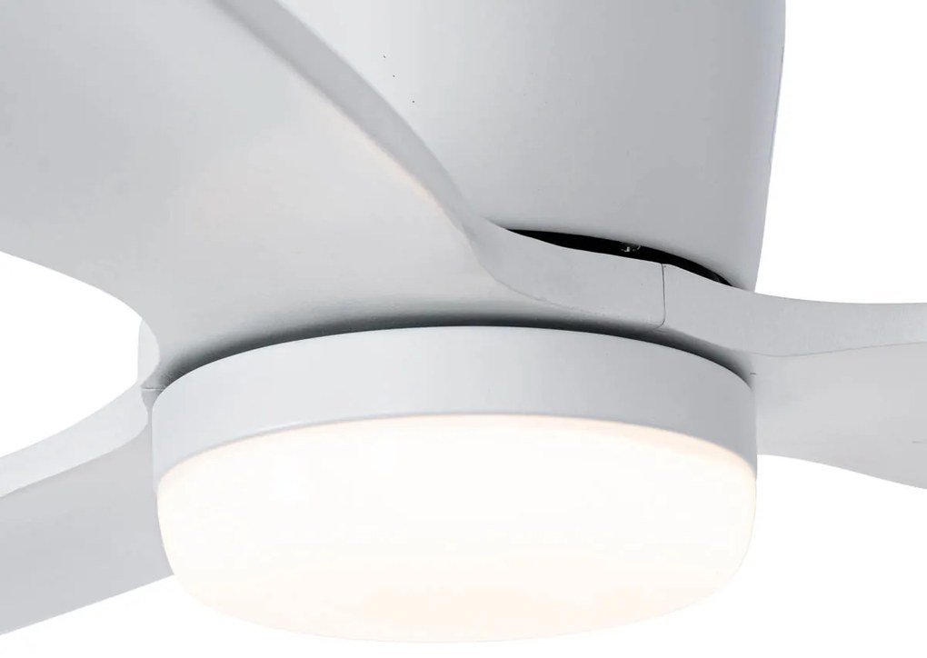 Ventilatore da soffitto smart bianco 132 cm con LED dimmerabile e telecomando - Sofio