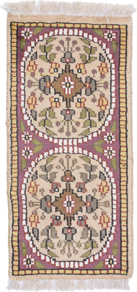 Agra Tappeto 30 x 60 (Indian) Annodato A Mano