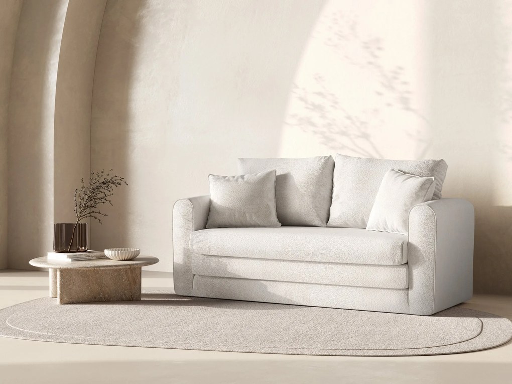 Divano letto Lido 2 posti in Bouclé Coral – L158 cm