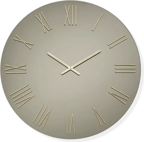 Orologio rotondo D60 cm in cristallo satinato Bronzo e numeri Oro - WAYNE