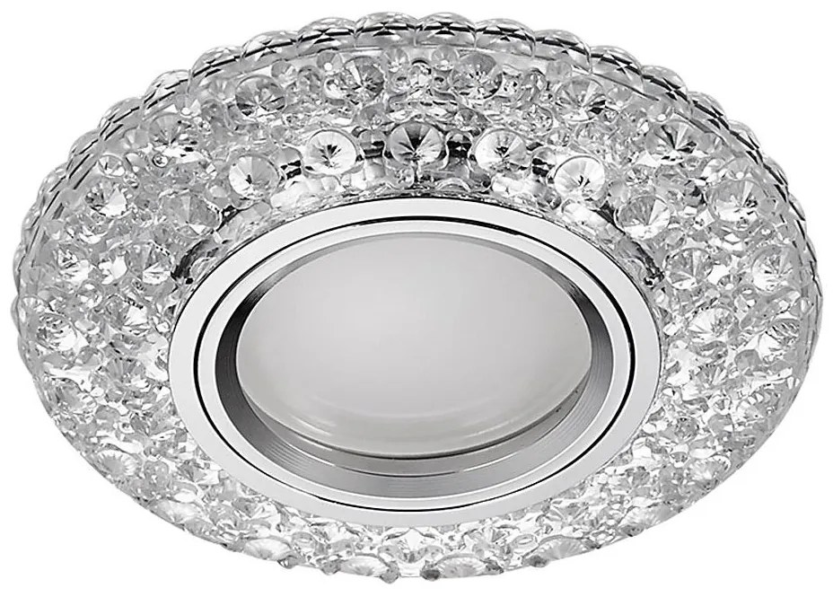 71095 - Plafoniera ELEGANT GLASS FIX 1xGU10/50W+LED/3W 4000K