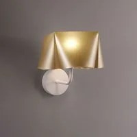 Applique Moderna 1 Luce Wanda In Polilux Oro D25 Made In Italy