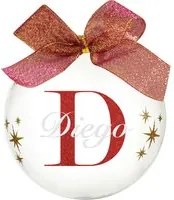 Pallina natale con nome Diego 10cm