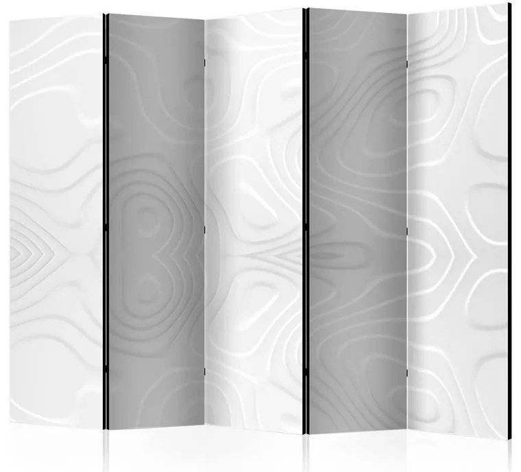 Paravento  Room divider  White waves II  Colore bianco e nero, Dimensioni e Misure 225x172