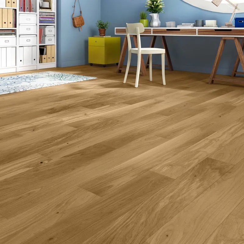 Parquet prefinito intenso L in rovere verniciato e spazzolato elegance sp. 14/3.3 mm 1.548 m²