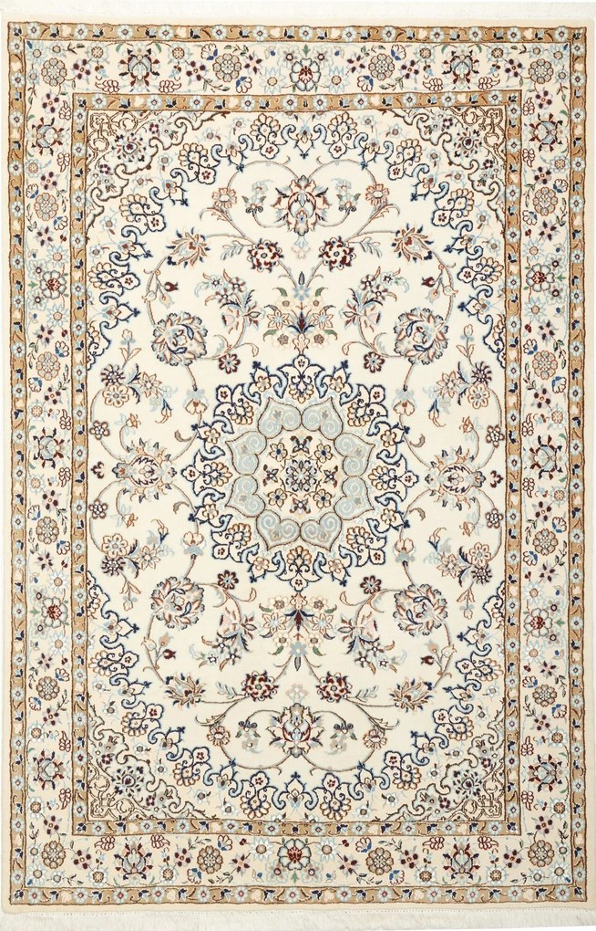 Nain Tappeto persiano 130 x 200 Beige (Iran) Annodato A Mano