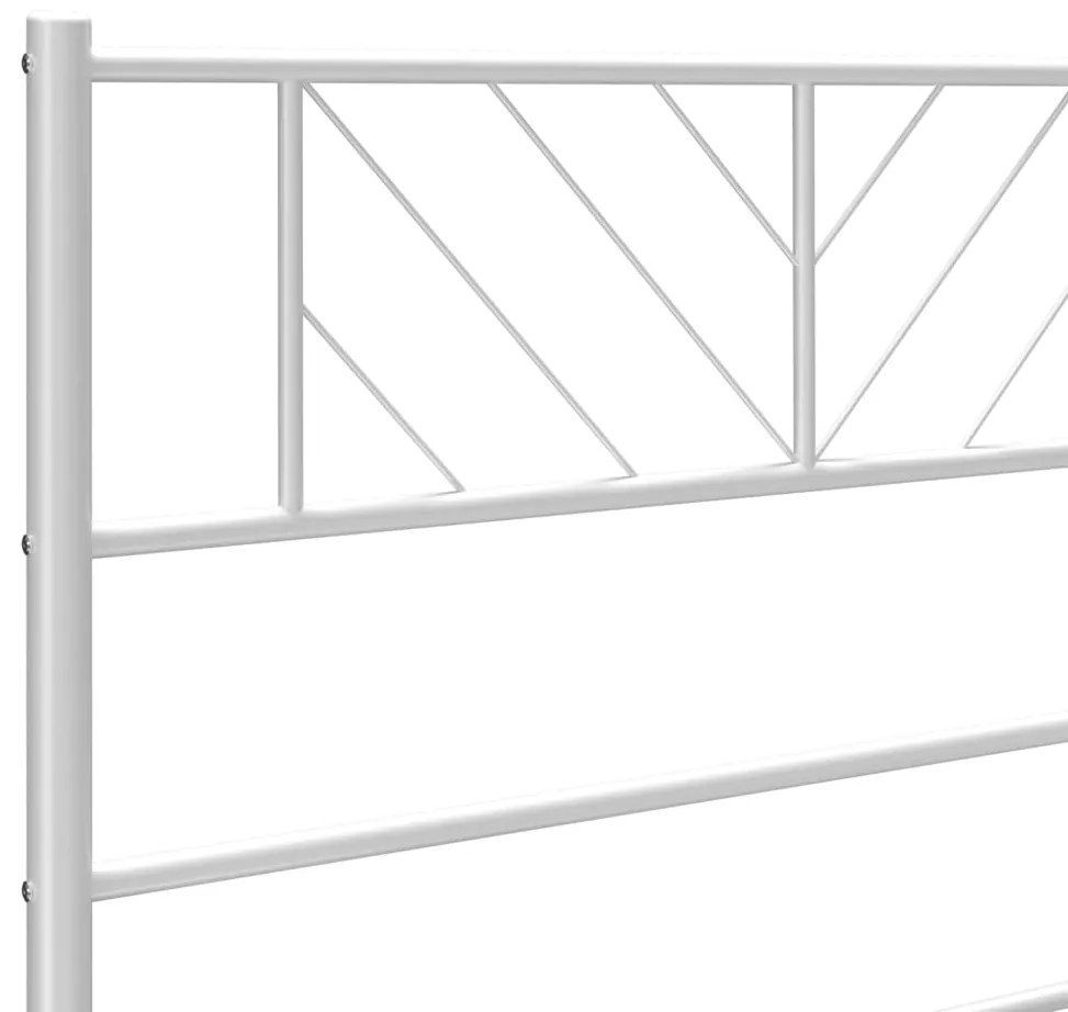 Testiera in metallo bianco 75 cm