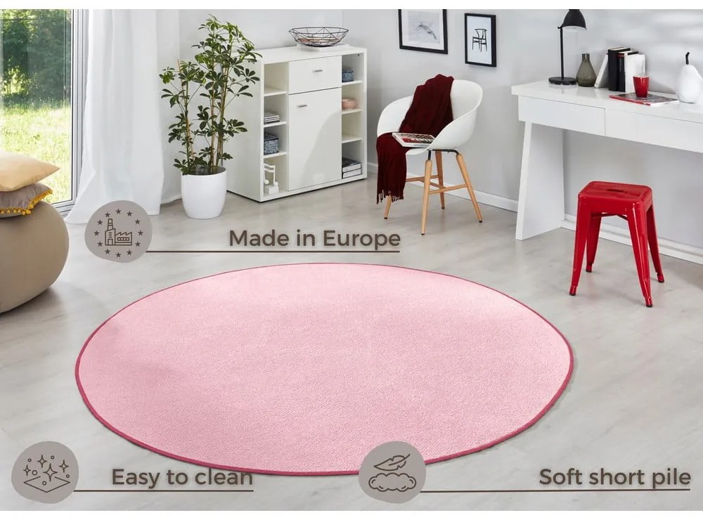 Tappeto rotondo rosa chiaro ø 133 cm Fancy - Hanse Home