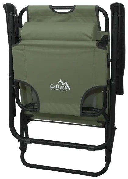 Sedia pieghevole regolabile verde/nera