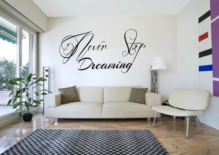 Adesivo murale NEVER STOP DREAMING 100 x 200 cm