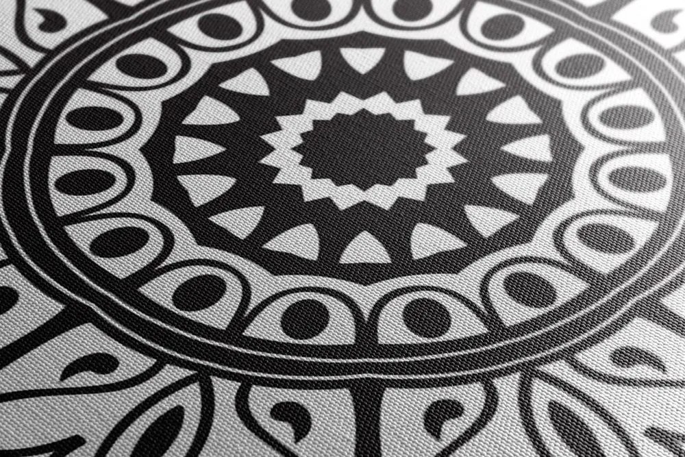 Quadro su tela – Ornamento bianco e nero