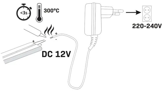 Striscia LED NEON 2 m LED/17W/12V 4,000K IP65
