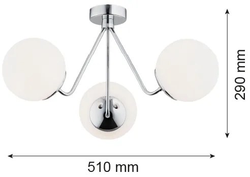 Argon 1477 - Lampadario da parete TOMAR 3xE27/15W/230V cromo lucido