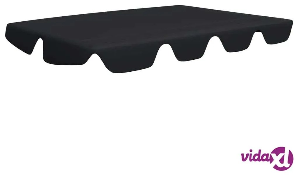 vidaXL Baldacchino per Dondolo Giardino Nero 150/130x70/105 cm
