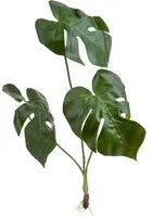 Set 6 Rami Artificiali Monstera con 3 Diramazioni H 65 cm