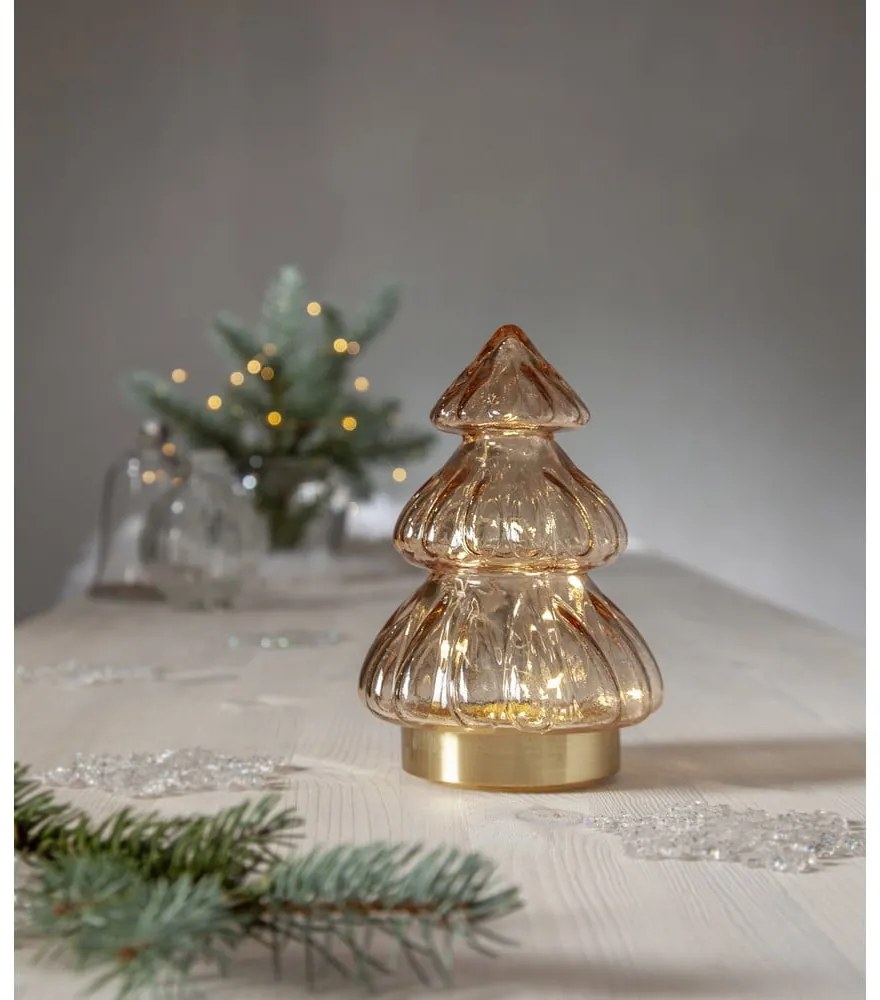 Decorazione luminosa arancione con motivo natalizio ø 12 cm Abete - Star Trading