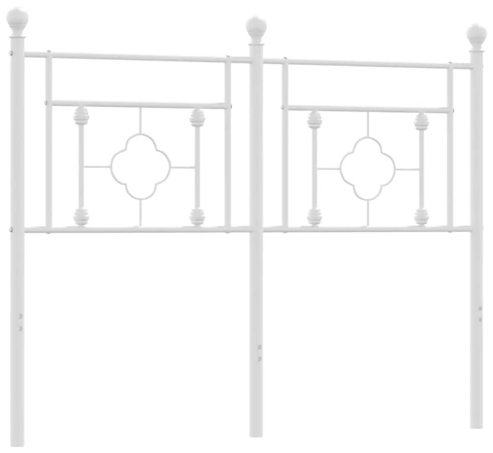 Testiera in Metallo Bianco 120 cm